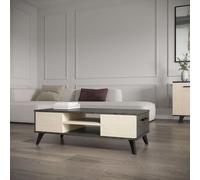 Ensemble Salon Banc TV Table Basse Buffet Bas KENT, Chêne de fil Sidewalk, DEMEYERE