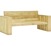 ensemble salon de jardin 2 pièces avec coussins Pin imprégné