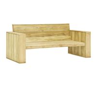 ensemble salon de jardin 2 pièces avec coussins Pin imprégné