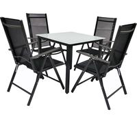 Ensemble salon de jardin 5 pièces | groupe de salle à manger de groupe de sièges | 1xtable, 4x chaises | dimensions de table env. H. 76 x W. 80 x D. 80 cm | Ensemble de jardin – Chaises 80 MA