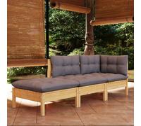 Ensemble salon de jardin avec coussins pin massif Meubles de jardin Lounges groupe de sièges Outdoor