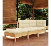 Ensemble salon de jardin avec coussins pin massif Meubles de jardin Lounges groupe de sièges Outdoor