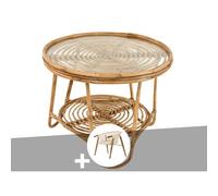 Ensemble salon de jardin bohème, fauteuil en macramé + table basse - jardiline