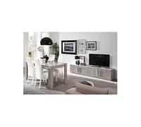 Ensemble Salon Séjour Effet Marbre Meuble TV + Table 160cm - CLARK -