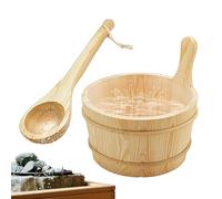 Ensemble seau et pelle de sauna Accessoires universels et entièrement | Seau d'eau de sauna pour hommes et femmes adapté aux hôtels, maisons, appartements, salles de bains, cabines à vapeur