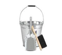 Ensemble seau + pelle + balai acier galvanisé