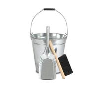 Ensemble seau + pelle + balai acier galvanisé