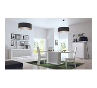 Ensemble Séjour avec Table Allongeable 180-225cm + Leds - DAYTON WHITE - ALTOBUY Blanc G
