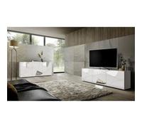 Generique – Ensemble Séjour Victory – Buffet 3P 181 cm + Meuble TV 181 cm – blanc G