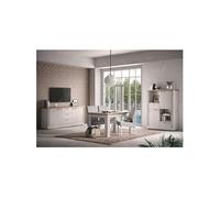 Ensemble Séjour complet Aspect Chêne Blanchi et Chêne clair - NASHVIL -