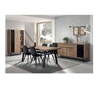 Ensemble Séjour Complet avec Table 170cm Piètement Métal A - CARSON - ALTOBUY Marron G