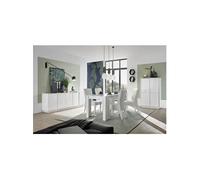 Ensemble Séjour complet Finition Blanc Laqué Brillant Weiss - LYSIANE -