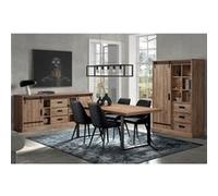 Ensemble Séjour Industriel Complet avec Table 170cm Piètement U - CEDRA - ALTOBUY Marron G
