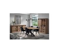 Ensemble Séjour Industriel Complet avec Table Ovale 200cm - CEDRA -