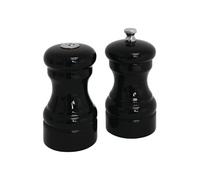 Olympia Ensemble salière et poivrière en bois Noir 100 x 50 mm