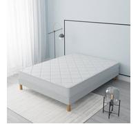 Ensemble Senso Sommier + Matelas 140x200 cm | Hauteur 17cm | Mousse Polyuréthane| Tissu 100% polyester | 4 Pieds | Confort