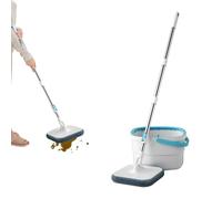Ensemble serpillère et seau - Outil de nettoyage des sols - Pour la maison, la chambre à coucher, le salon, la salle à manger, la salle de bain, le bureau, le bois dur