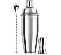 Ensemble shaker à cocktail 710 ml - Mélangeur professionnel margarita, doseur et cuillère - Outils de bar en acier inoxydable avec passoire intégrée