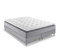 Ensemble Simmons 651 ressorts ensachés surmatelas intégré SW5 - 180x200 Blanc