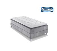 Ensemble simmons sw5 ressorts ensachés + surmatelas 90x190 Blanc