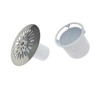 Ensemble siphon capot grille et tasse pour bonde de douche diamètre 90