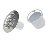 Ensemble siphon capot grille et tasse pour bonde de douche diamètre 90