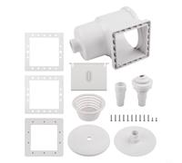 Ensemble skimmer avec buse d'admission, skimmer encastré, dispositif d'aspiration murale de 6 pouces pour piscines hors sol, remplacement SP1091LX, plastique ABS résistant aux UV, conception de paroi