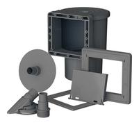 Ensemble skimmer pour piscines acier GRE - Gris