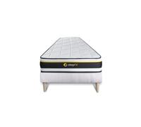 Ensemble 90x190 matelas SOFT + sommier kit blanc
