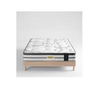 Ensemble sommier bois et Matelas Ressorts CONCORDE - 26 cm d'épaisseur - Accueil équilibré, soutien ferme