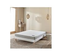 Ensemble sommier et matelas 120x190 cm mousse HR ferme Absolu 2.0 Blanc - Absolu 2.0
