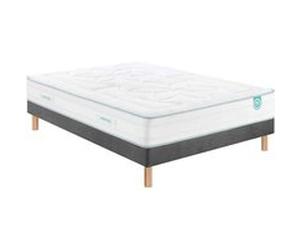 Ensemble sommier et matelas 140x190 cm latex naturel ferme Merinos Cozygreen 2 G