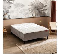 Ensemble sommier et matelas 140x190 cm ressorts ensachés et mémoire de forme ferme Epeda Destination
