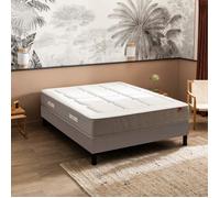 Ensemble sommier et matelas 140x190 cm ressorts ensachés et mémoire de forme ferme Epeda Escapade
