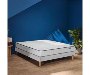 Ensemble sommier et matelas 140x190 cm ressorts ensachés ferme Merinos Well Bed