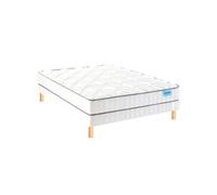 Ensemble sommier et matelas 140x190 cm ressorts ensachés ferme Merinos Morning Routine