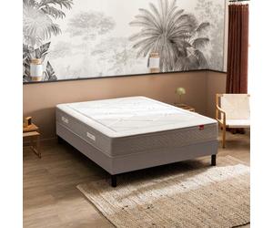 Ensemble sommier et matelas 140x190 cm ressorts multi-actifs mi-ferme Epeda Échappée