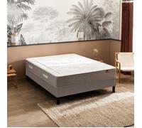 Ensemble sommier et matelas 160x200 cm ressorts multi-actifs mi-ferme Epeda Échappée