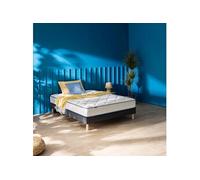 Ensemble sommier et matelas 90x190 cm ressorts et mémoire de forme ferme Sweety Anthracite