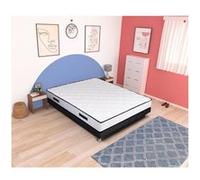 URBAN Collections PARIS Ensemble sommier et matelas 140 x 190cm - 798 Ressorts ensachés et mémoire de forme - 24 cm - Ferme