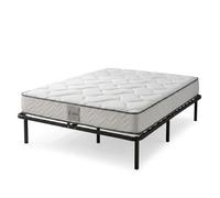 Ensemble sommier et matelas - SAMPUR - Orthoflex - 140x190 cm - Mémoire 21 cm - Sommier lattes flexibles