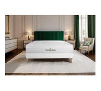 Ensemble sommier matelas 160x200 Lancaster Ressorts ensachés et mémoire de forme - 22 cm - Ferme - sommier blanc