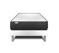 Ensemble sommier matelas 90x200 VITALPOWER Mémoire de forme ProfiZone - 20 cm - Ferme - sommier blanc