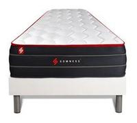 Ensemble sommier + matelas BOOST ressorts ensachés et mémoire de forme 90x200 G