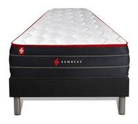 Ensemble sommier + matelas BOOST ressorts ensachés et mémoire de forme 90x200 G