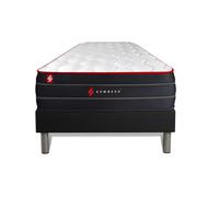 Ensemble sommier + matelas BOOST - Somness - 90x190 cm - Mémoire de forme - Ressorts ensachés - Noir