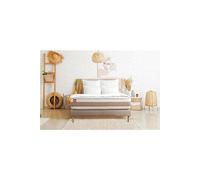 Ensemble sommier matelas LE DELICAT 140x190cm Ressorts ensachés + Mémoire de forme 5 zones de confort - Ep. 26cm + sommier kit Beige