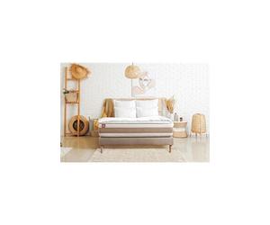 Ensemble sommier matelas LE DELICAT 140x190cm Ressorts ensachés + Mémoire de forme 5 zones de confort - Ep. 26cm + sommier Beige