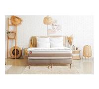 Ensemble sommier matelas LE DÉLICAT 180x200cm Ressorts ensachés + Mémoire de forme 5 zones de confort - Ep. 26cm + double sommiers Beige G