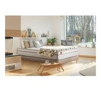 Ensemble sommier matelas LE PAISIBLE 140x200cm Mémoire de forme BioVisco - Ep. 24cm + sommier Beige G